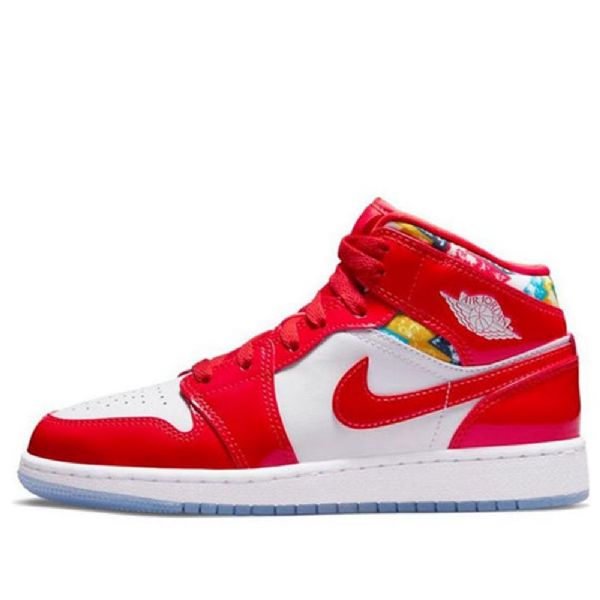 Nike Air Jordan 1 Mid Tops Se Gs Basketsko Herre Rød Hvite
