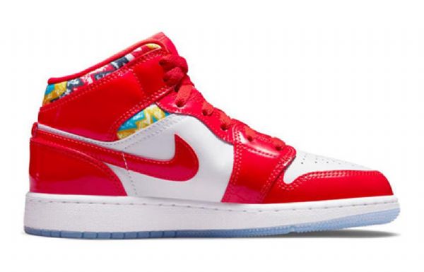 Nike Air Jordan 1 Mid Tops Se Gs Basketsko Herre Rød Hvite