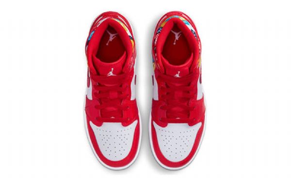 Nike Air Jordan 1 Mid Tops Se Gs Basketsko Herre Rød Hvite