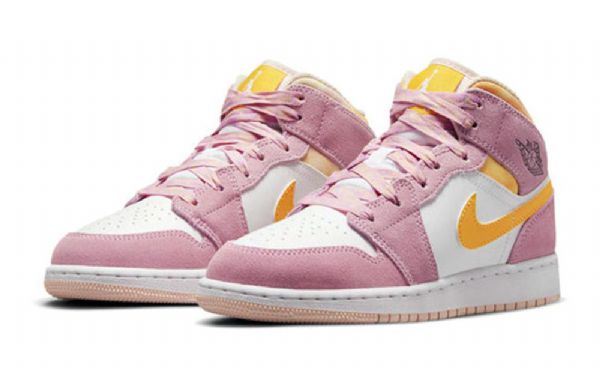 Nike Air Jordan 1 Mid Tops Se Gs Basketsko Herre Rosa