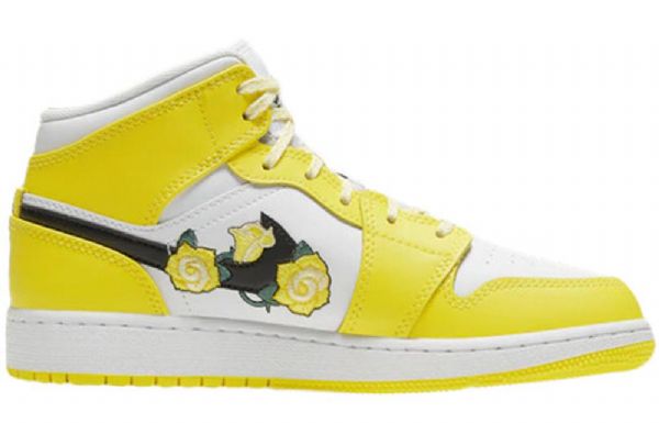 Nike Air Jordan 1 Mid Tops Se Gs Basketsko Herre Rosa Gul