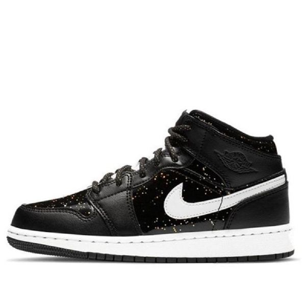 Nike Air Jordan 1 Mid Tops Se Gs Basketsko Herre Svarte
