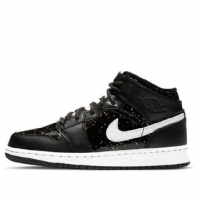 Nike Air Jordan 1 Mid Tops Se Gs Basketsko Herre Svarte
