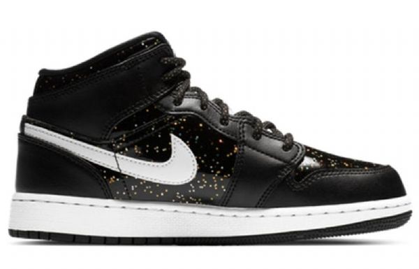 Nike Air Jordan 1 Mid Tops Se Gs Basketsko Herre Svarte