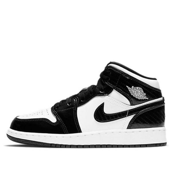 Nike Air Jordan 1 Mid Tops Se Gs Basketsko Herre Svarte Hvite
