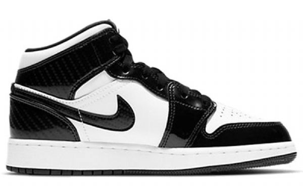 Nike Air Jordan 1 Mid Tops Se Gs Basketsko Herre Svarte Hvite