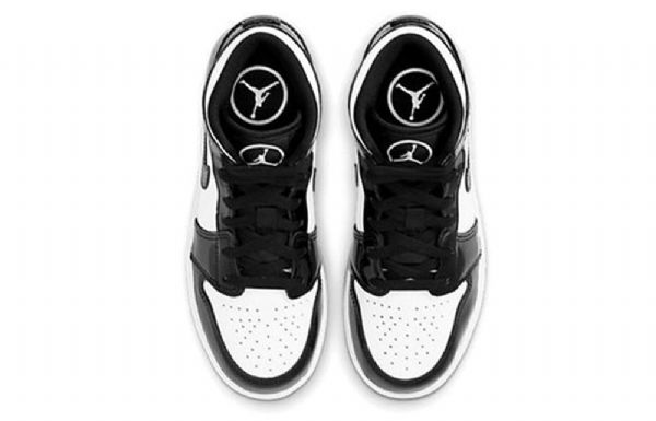 Nike Air Jordan 1 Mid Tops Se Gs Basketsko Herre Svarte Hvite