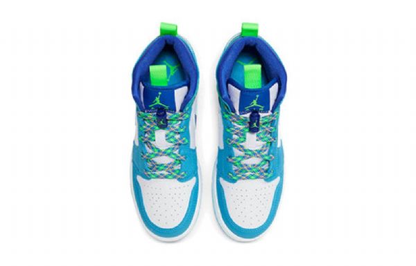 Nike Air Jordan 1 Mid Tops Se Gs Retro Basketball Shoes Herre Blå Hvite