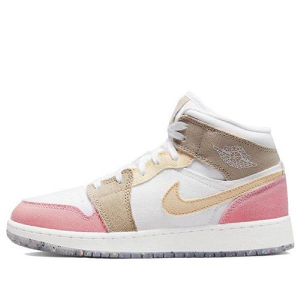 Nike Air Jordan 1 Mid Tops Se Gs Retro Basketball Shoes Herre Multicolor