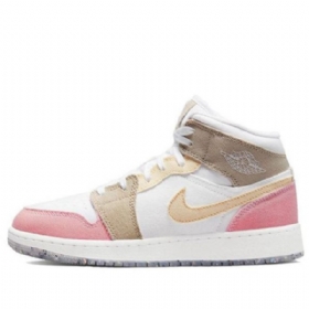 Nike Air Jordan 1 Mid Tops Se Gs Retro Basketball Shoes Herre Multicolor