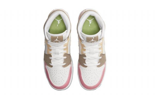 Nike Air Jordan 1 Mid Tops Se Gs Retro Basketball Shoes Herre Multicolor