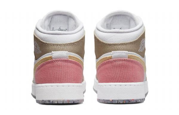 Nike Air Jordan 1 Mid Tops Se Gs Retro Basketball Shoes Herre Multicolor