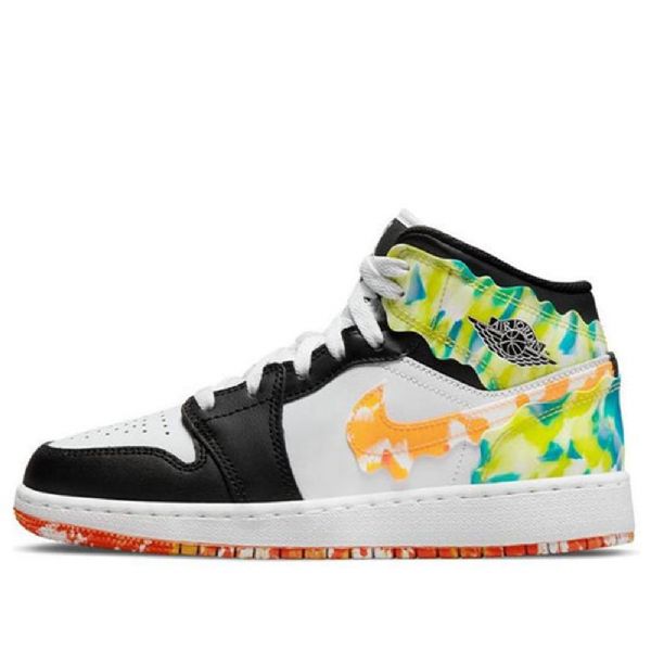 Nike Air Jordan 1 Mid Tops Se Gs Retro Basketball Shoes Herre Multicolor