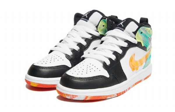 Nike Air Jordan 1 Mid Tops Se Gs Retro Basketball Shoes Herre Multicolor