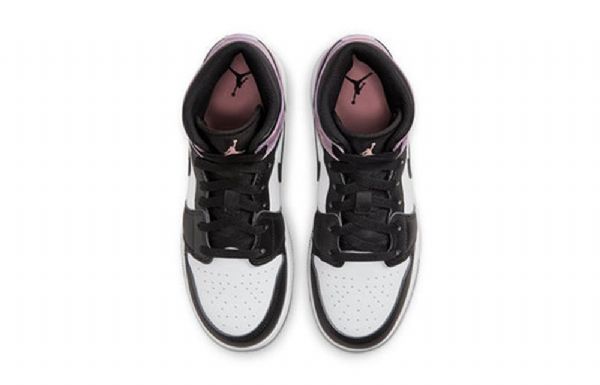 Nike Air Jordan 1 Mid Tops Se Gs Zen Master Sko Herre Lilla Svarte Hvite