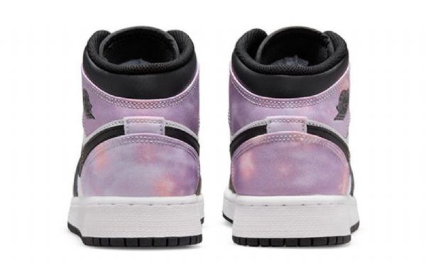 Nike Air Jordan 1 Mid Tops Se Gs Zen Master Sko Herre Lilla Svarte Hvite