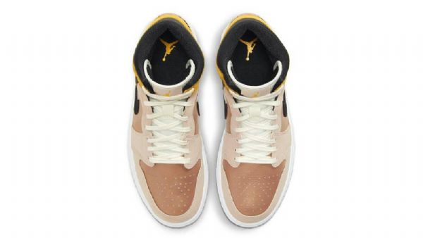 Nike Air Jordan 1 Mid Tops Se Particle Sko Dame Beige
