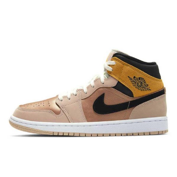 Nike Air Jordan 1 Mid Tops Se Particle Sko Herre Beige