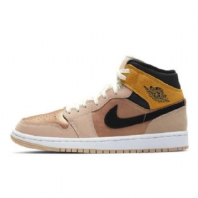 Nike Air Jordan 1 Mid Tops Se Particle Sko Herre Beige