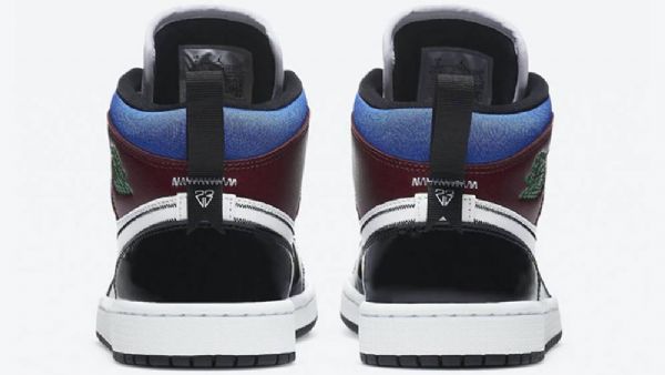 Nike Air Jordan 1 Mid Tops Se Patent Sko Herre Multicolor