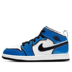 Nike Air Jordan 1 Mid Tops Se Ps Retro Basketball Shoes Herre Blå