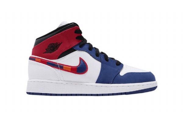 Nike Air Jordan 1 Mid Tops Se Ps Retro Basketball Shoes Herre Multicolor