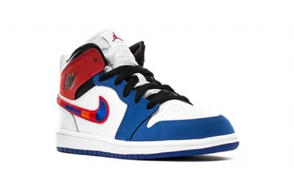 Nike Air Jordan 1 Mid Tops Se Ps Retro Basketball Shoes Herre Multicolor