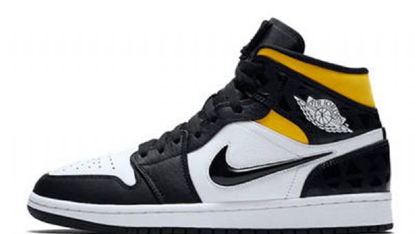 Nike Air Jordan 1 Mid Tops Se Quai 54 Sko Herre Svarte Hvite