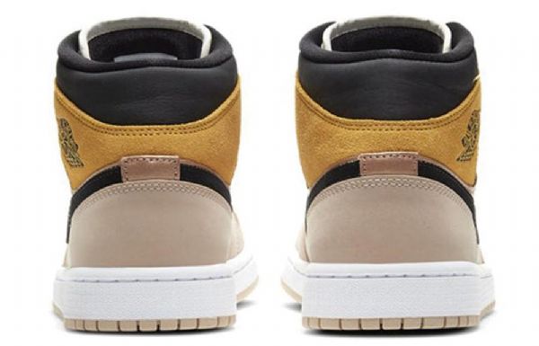 Nike Air Jordan 1 Mid Tops Se Retro Basketball Shoes Dame Beige