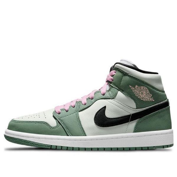 Nike Air Jordan 1 Mid Tops Se Retro Basketball Shoes Dame Grønn
