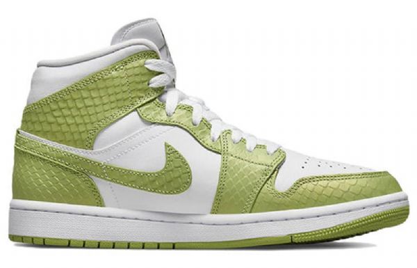 Nike Air Jordan 1 Mid Tops Se Retro Basketball Shoes Dame Grønn