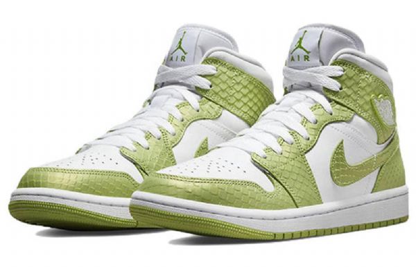 Nike Air Jordan 1 Mid Tops Se Retro Basketball Shoes Dame Grønn
