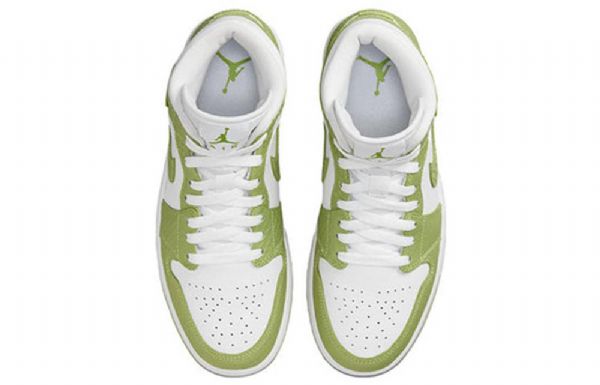 Nike Air Jordan 1 Mid Tops Se Retro Basketball Shoes Dame Grønn