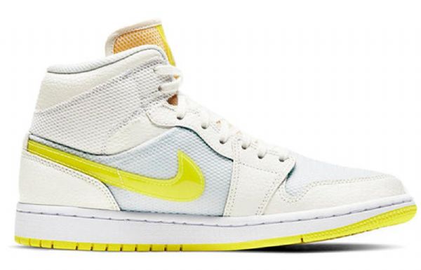 Nike Air Jordan 1 Mid Tops Se Retro Basketball Shoes Dame Gul