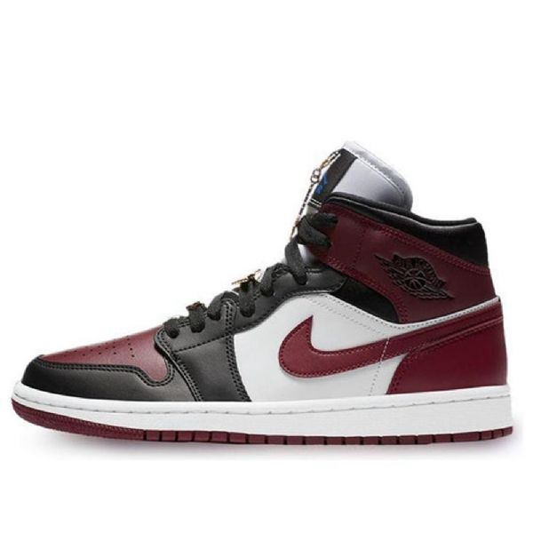 Nike Air Jordan 1 Mid Tops Se Retro Basketball Shoes Dame Gull
