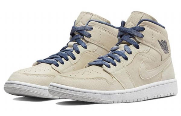 Nike Air Jordan 1 Mid Tops Se Retro Basketball Shoes Dame Khaki