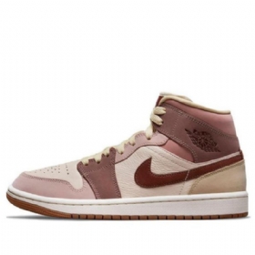 Nike Air Jordan 1 Mid Tops Se Retro Basketball Shoes Dame Korall