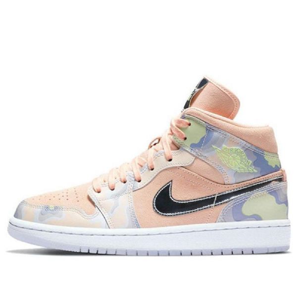 Nike Air Jordan 1 Mid Tops Se Retro Basketball Shoes Dame Korall