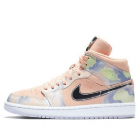 Nike Air Jordan 1 Mid Tops Se Retro Basketball Shoes Dame Korall
