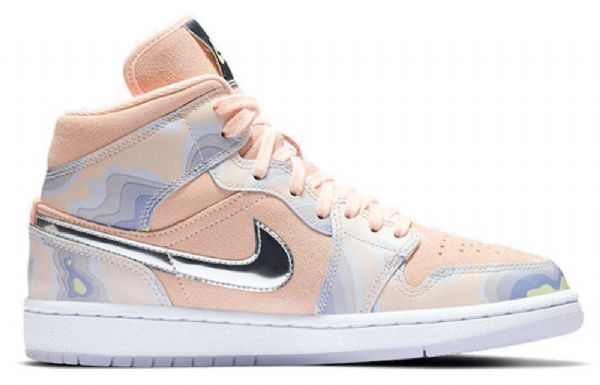 Nike Air Jordan 1 Mid Tops Se Retro Basketball Shoes Dame Korall