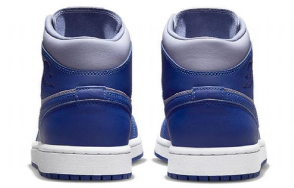 Nike Air Jordan 1 Mid Tops Se Retro Basketball Shoes Dame Lilla Dyp Kongeblå