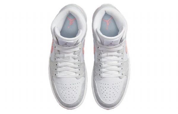 Nike Air Jordan 1 Mid Tops Se Retro Basketball Shoes Dame Lyse Grå