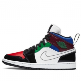 Nike Air Jordan 1 Mid Tops Se Retro Basketball Shoes Dame Multicolor