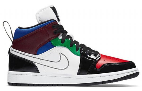 Nike Air Jordan 1 Mid Tops Se Retro Basketball Shoes Dame Multicolor