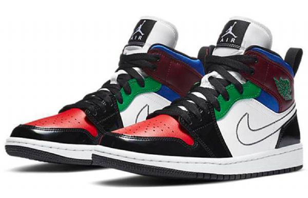 Nike Air Jordan 1 Mid Tops Se Retro Basketball Shoes Dame Multicolor