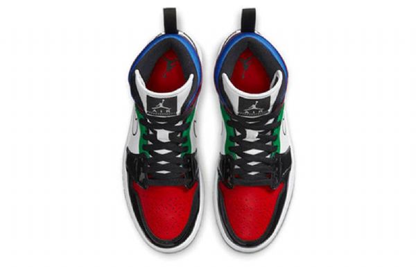 Nike Air Jordan 1 Mid Tops Se Retro Basketball Shoes Dame Multicolor