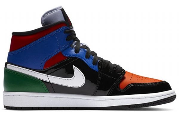 Nike Air Jordan 1 Mid Tops Se Retro Basketball Shoes Dame Multicolor