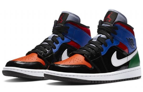 Nike Air Jordan 1 Mid Tops Se Retro Basketball Shoes Dame Multicolor