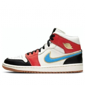 Nike Air Jordan 1 Mid Tops Se Retro Basketball Shoes Dame Multicolor