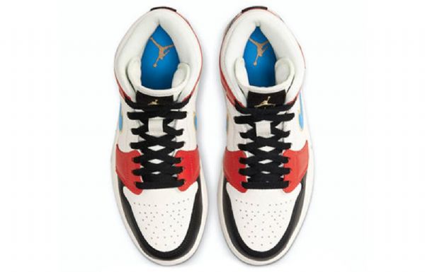 Nike Air Jordan 1 Mid Tops Se Retro Basketball Shoes Dame Multicolor